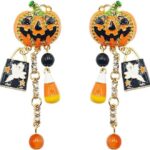 Cute Halloween pumpkin head earrings