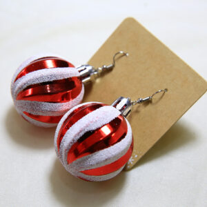 Festive Christmas ornament ball earrings