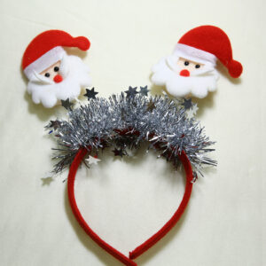 Santa Claus headband with red hat and festive accents