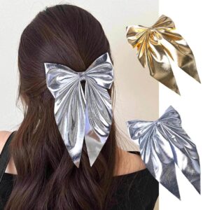 Gold glossy bow hairclip